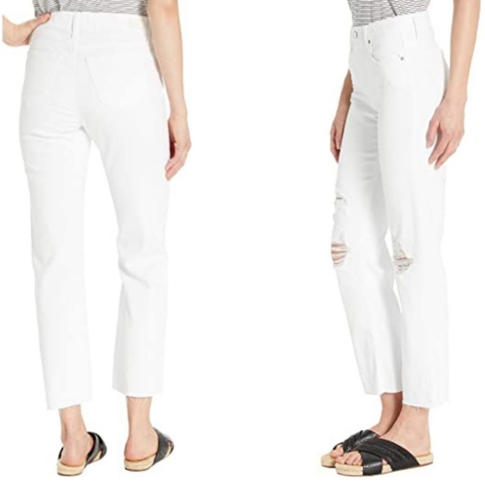 PAIGE Noella High Rise Raw Hem Distressed
